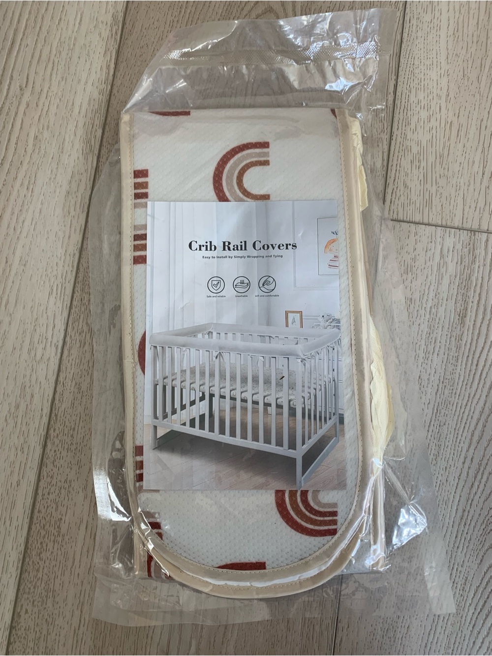 New Baby Crib Rail Covers Unisex Safe Breathable Soft